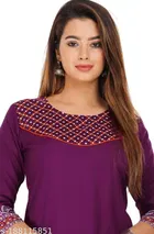 Rayon Solid Kurti for Women 
