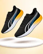 Sports Shoes for Men, Black & Yellow 