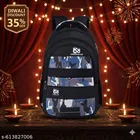 Polyester Backpack for Men & Women, Black