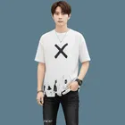 Polyester Printed T-Shirt for Men, White 