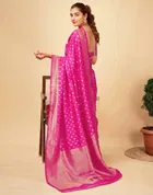 Silk Woven Design Saree for Women, Pink 