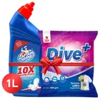 Captain Shine Toilet Cleaner 1 L + Dive+ Active Detergent Powder 500 g