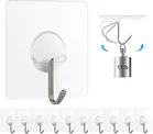 Plastic Wall Hooks, Transparent 