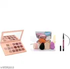 Eye Shadow Palette with 5 Pcs Makeup Blenders & 36H Eye Liner 