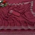 Crepe Solid Saree for Women 