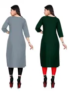 Crepe Solid Kurtis for Women 