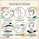 KAMZ Eyebrow Stamp Stencil Kit, One Step Brow Stamp Makeup Powder, Eyebrow Stencils Shape Thicker and Fuller Brows, Waterproof Long Lasting 