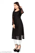 Net Kurti for Women,  Black  