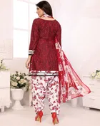 Crepe Floral Punjabi Suits for Women 