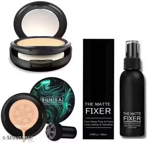 Best Face makeup combo Eyeshadow, makeup foundation, maskara, Fixer puff and other  Waterproof Makeup Kit Combo For Women & Girls