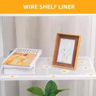 White Floral PVC Kitchen Cabinet Shelf Mat Kitchen Mat EVA Food Grade Multipurpose Washable Anti Slip Mat/Sheet for Fridge, Shelf Liner, Table, Kitchen Drawer mat 