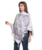 Woolen Self-Design Ponchos for Women 