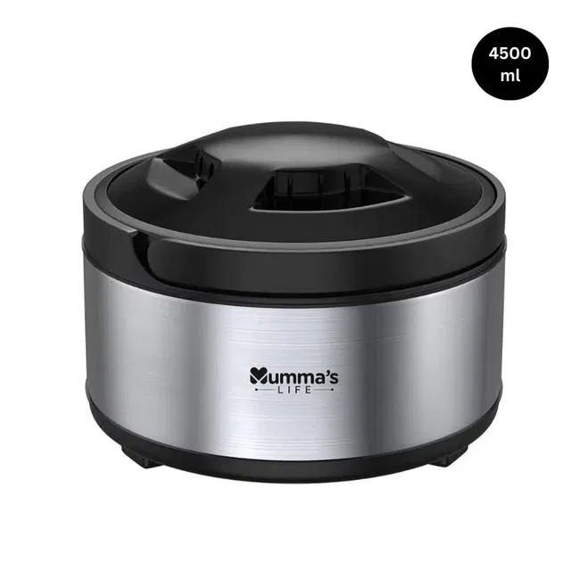 Mumma's Life Leo Stainless Steel Casserole, Silver [4500 ml]
