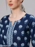 Rayon Block Print Short Kurti for Women 