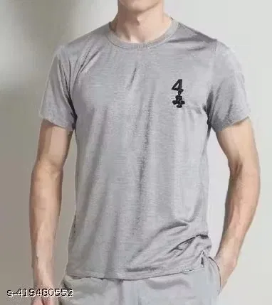 Printed Tracksuit for Men (Grey, XL) (Set of 1)