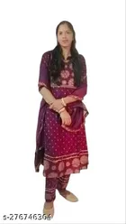 Printed Anarkali Dupatta Set for Women 