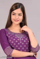 Anarkali Rayon Printed Kurti for Women 