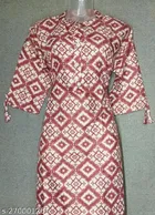 Cotton Blend Printed Kurti for Women 
