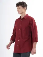 100% Cotton Full Sleeves Solid Shirt for Men 
