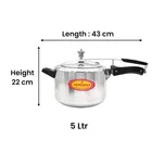 VANDANA Aluminium InnerLid Pressure Cooker Gas Stovetop Compatible 