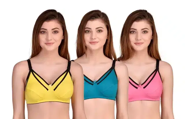 Feeding Bra for Women (Pack of 3) (Multicolor, 38 B)