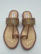 Flats for Women (Gold, 4)