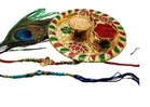 Combo of 2 Pcs Rakhi with 4.5 inch Plate 