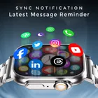 Immutable Silver T800 Ultra Smartwatch Stainless Steel, BT Calling, Fitness & Music Smartwatch  