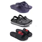 Combo of Sliders with Clogs & Slippers for Men 