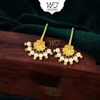 Brass Pearl Ear Cuffs for Women 