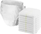 Super Absorb 360° Protection & 0% Leakage Pants Style Adult Diapers with Wetness Indicator for Men & Women (White, M) (Pack of 10)