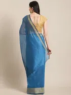 Chanderi Silk Dyed/ Washed Saree for Women 
