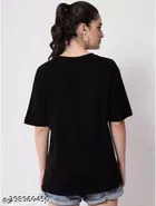 Cotton Blend T-shirt for Women, Black 