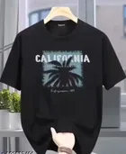 Poly Blend T-Shirts for Men, Black 