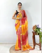 Georgette Self-Design Saree for Women 