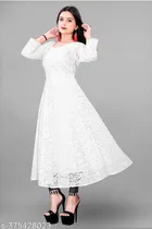 Net Kurti for Women,  White  