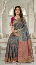 Banarasi Woven Silk Blend Saree for Women 