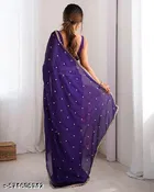 Jimmy Choo Solid Saree For Women, Purple