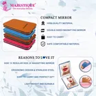 Majestique Rectangle Compact Mirror Pu 1X/2X Magnification 
