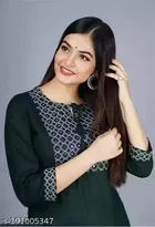 Rayon Embroidered Kurti for women 