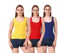 Cotton Blend Camisole for Women (Multicolor, S) (Pack of 3)