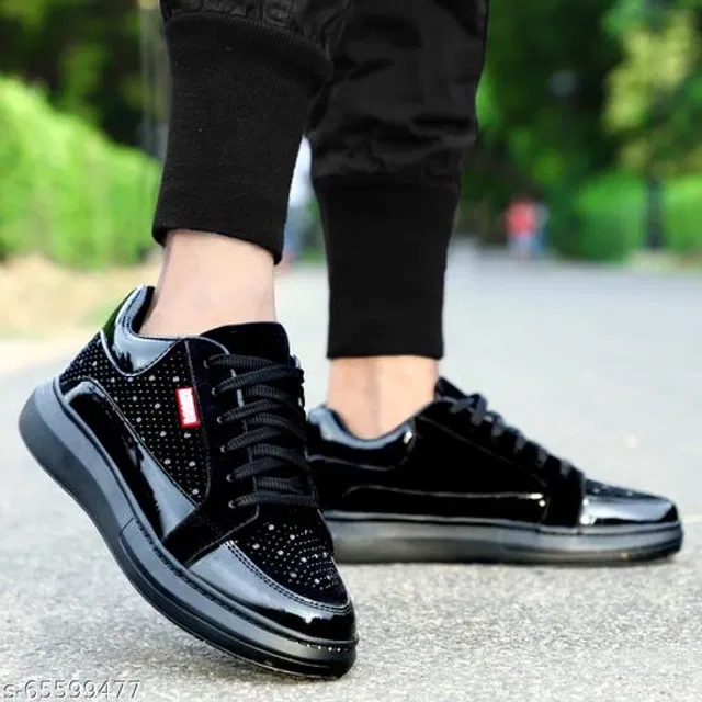 Casual Shoes for Men (Black, 9)