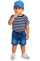 Cotton Stripes Clothing Set for Boys, Black 