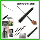 GLUMMY Foldable Self Defense Stick (Black & Silver, 24 inch)