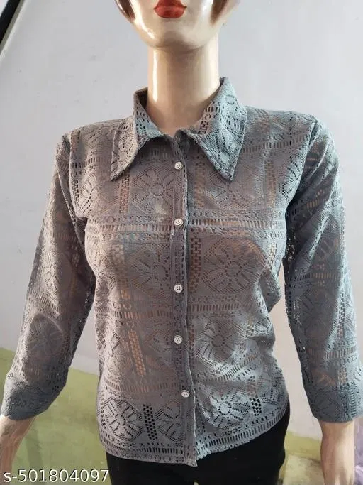Casual Top & Bottom Sets for Women (Grey, L)