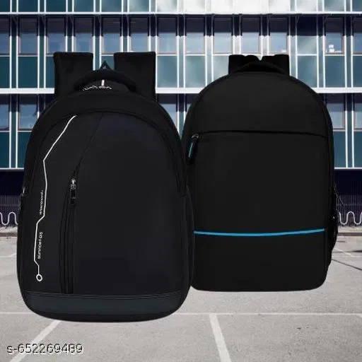 Polyester Backpack for Men & Women, Black