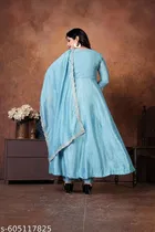 Embroidered Flared Kurta Set for Women 