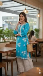 Stylish Printed Kurta Palazzo Set for Women 