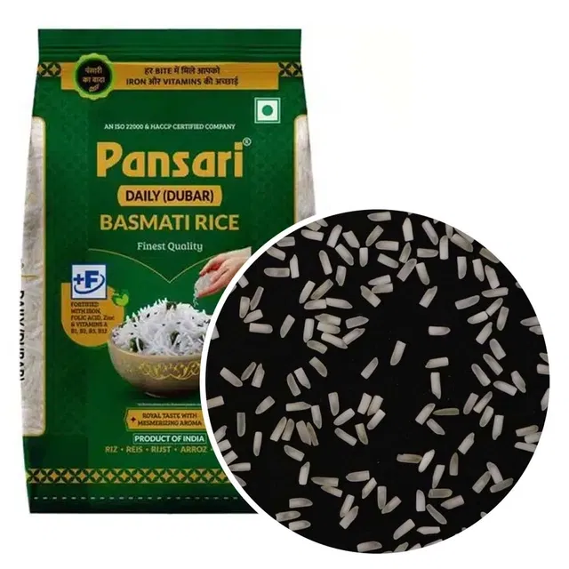 पंसारी डेली बासमती राइस (दुबार) (ब्रोकन टुकड़ा) 1 kg