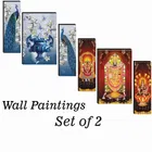 MDF 2 Pcs Designer Wall Painting for Home & Office 